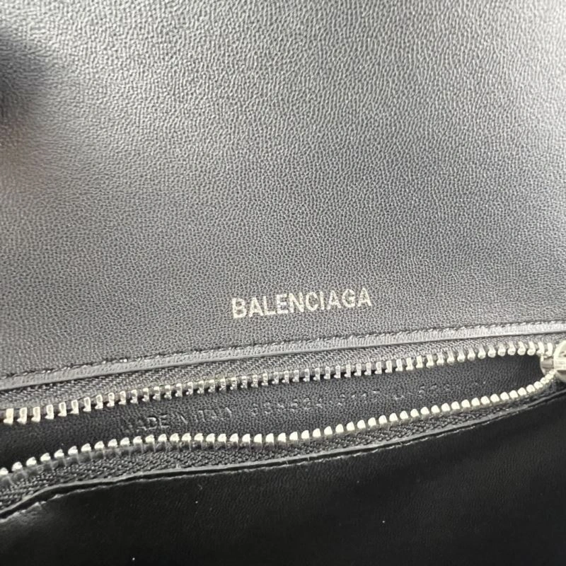 Colorful Balenciaga BB Monogram Hourglass Bag in Old Flower Brown 78695