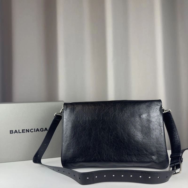 Balenciaga BB  Large Black Underarm Bag with Chain Strap MultiPurpose 75260