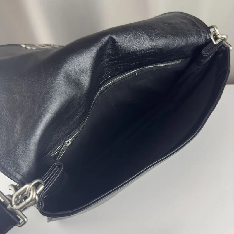 Balenciaga BB  Large Black Underarm Bag with Chain Strap MultiPurpose 75260