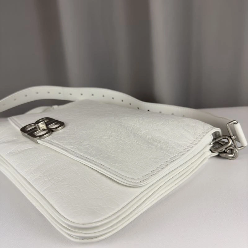 Balenciaga BB  Large White Underarm Chain Bag - Model Youthful 75258