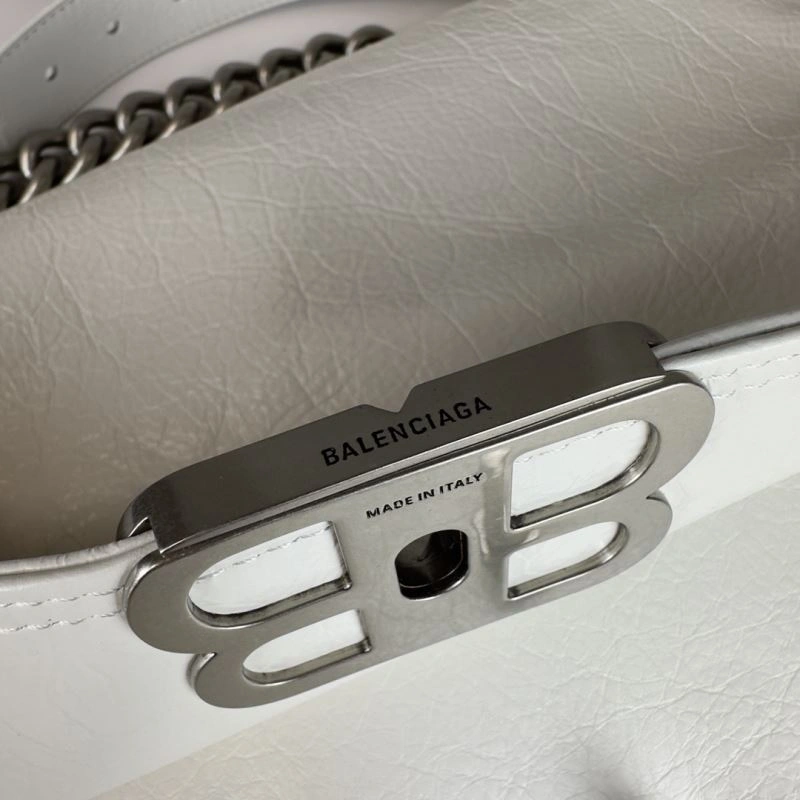 Balenciaga BB  Large White Underarm Chain Bag - Model Youthful 75258