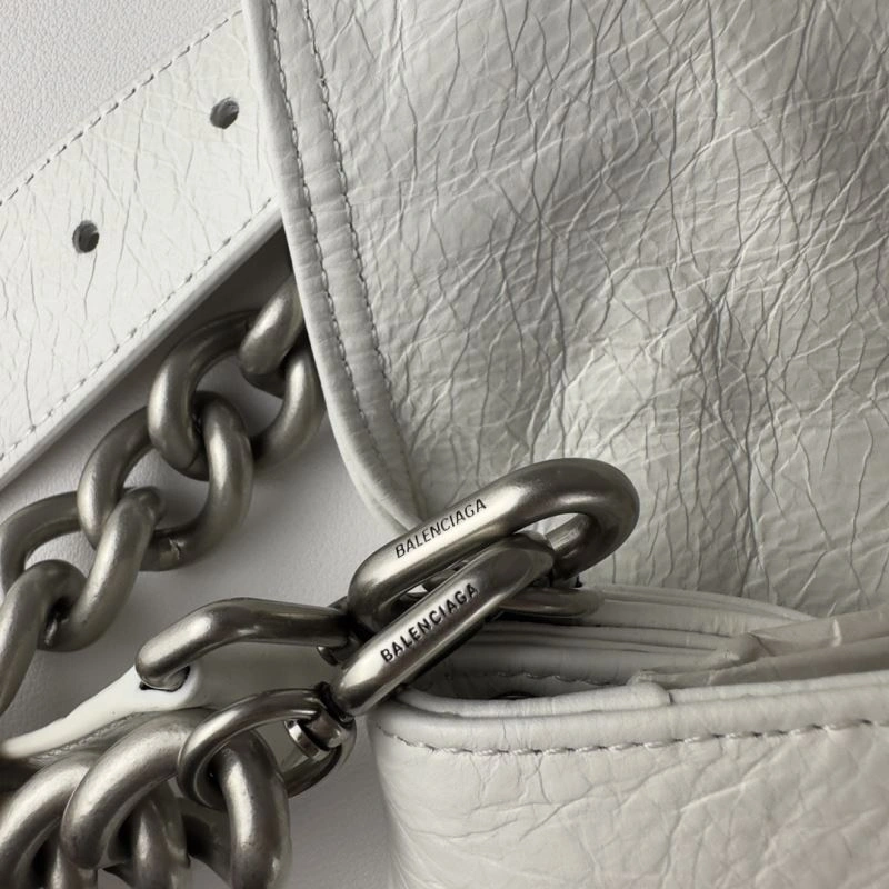 Balenciaga BB  Large White Underarm Chain Bag - Model Youthful 75258
