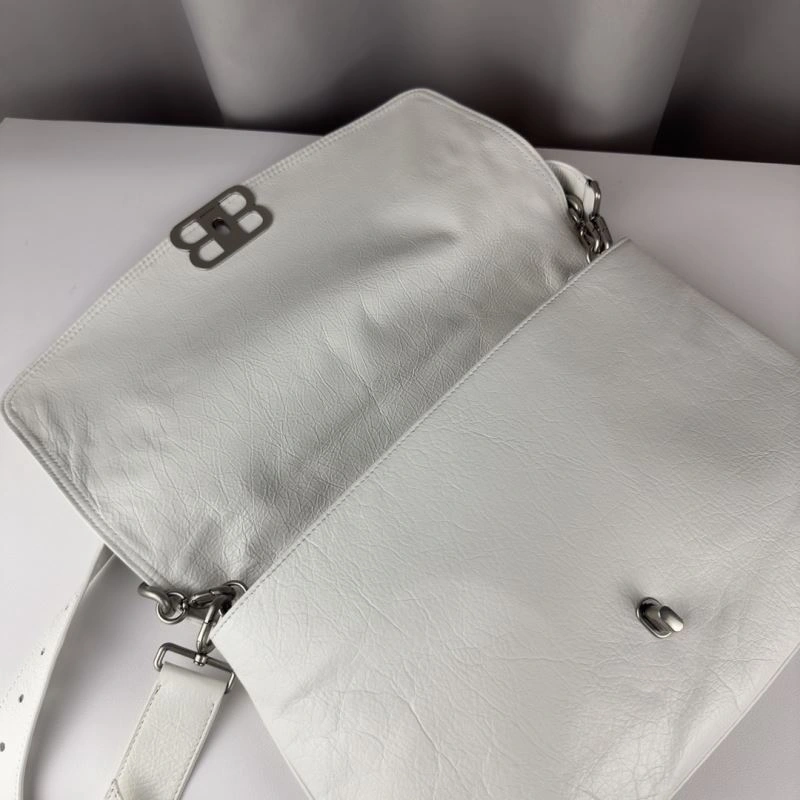 Balenciaga BB  Large White Underarm Chain Bag - Model Youthful 75258
