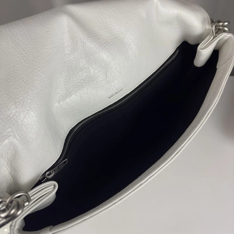 Balenciaga BB  Large White Underarm Chain Bag - Model Youthful 75258