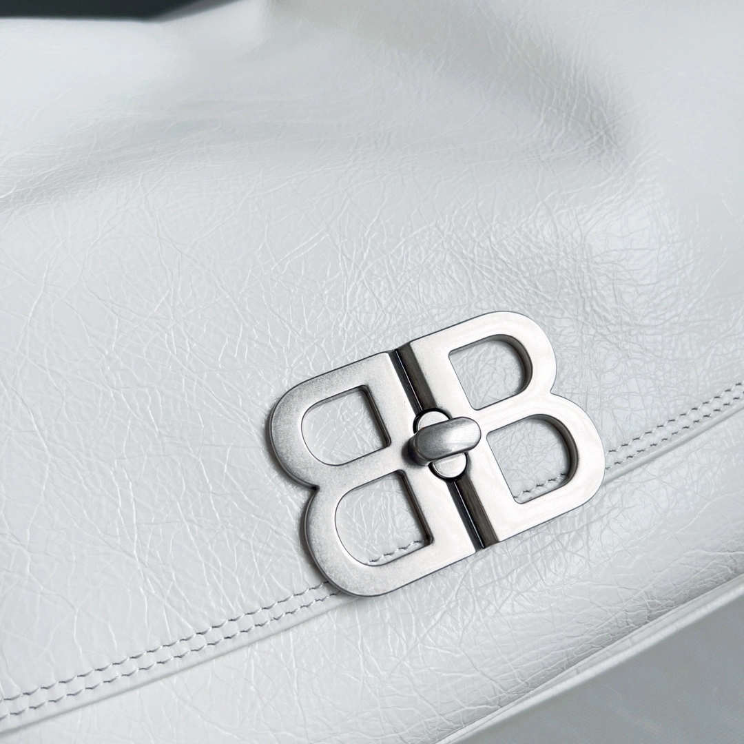 TimelessDesign Balenciaga BB  Series Large Oil-Wax White Bag 60899