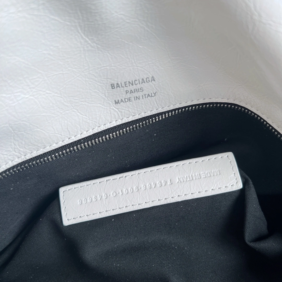 TimelessDesign Balenciaga BB  Series Large Oil-Wax White Bag 60899