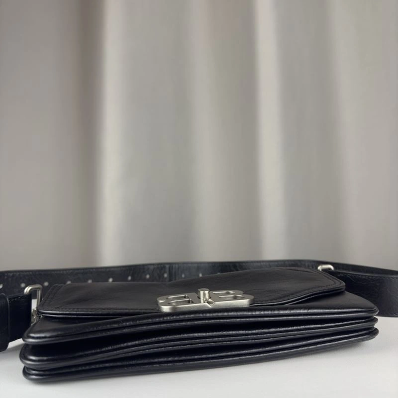 Balenciaga BB  Small Chain Underarm Bag - Black Bold 75280