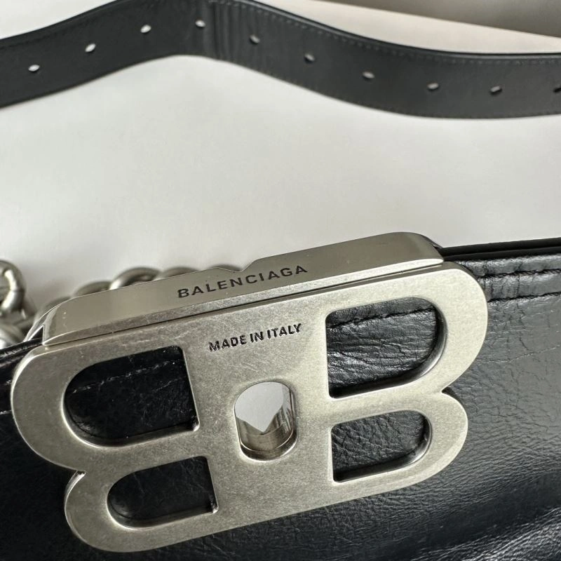 Balenciaga BB  Small Chain Underarm Bag - Black Bold 75280