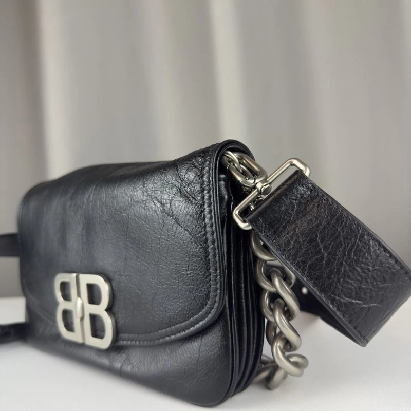 Balenciaga BB  Small Chain Underarm Bag - Black Bold 75280