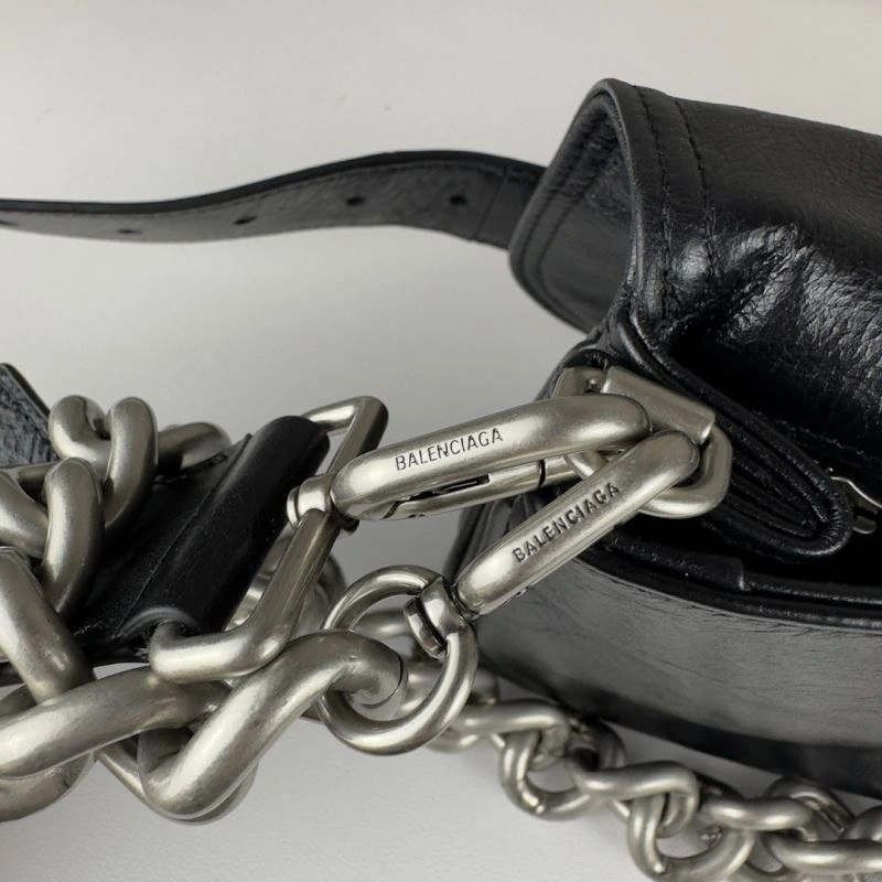 Balenciaga BB  Small Chain Underarm Bag - Black Bold 75280