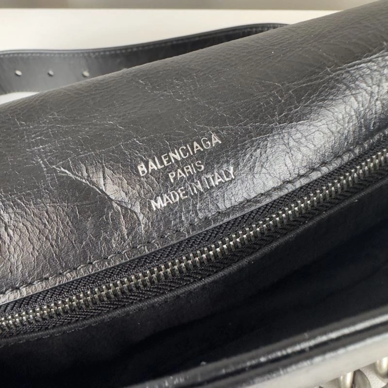 Balenciaga BB  Small Chain Underarm Bag - Black Bold 75280