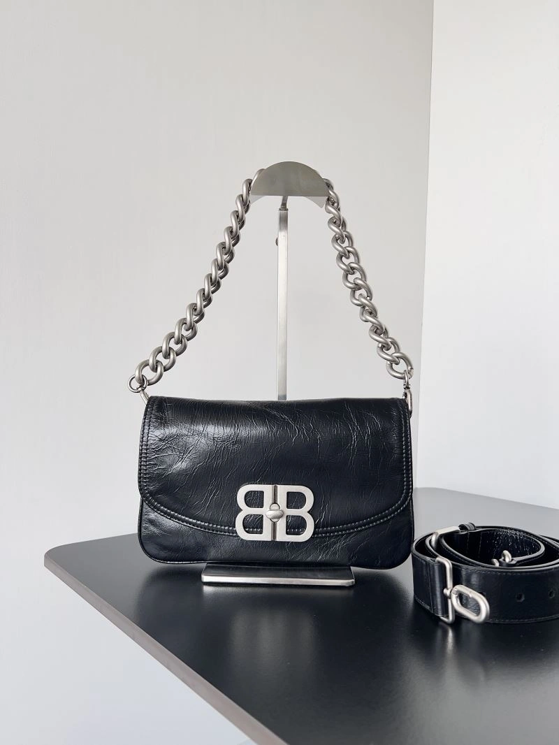 Balenciaga BB Solt Peach Lambskin Crossbody Bag 23Fall Popular 78600