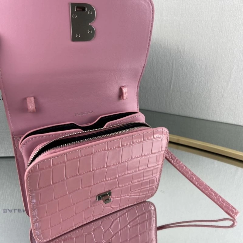 Sophisticated Balenciaga Barbie Pink Crocodile Big B Tofu Bag 78324