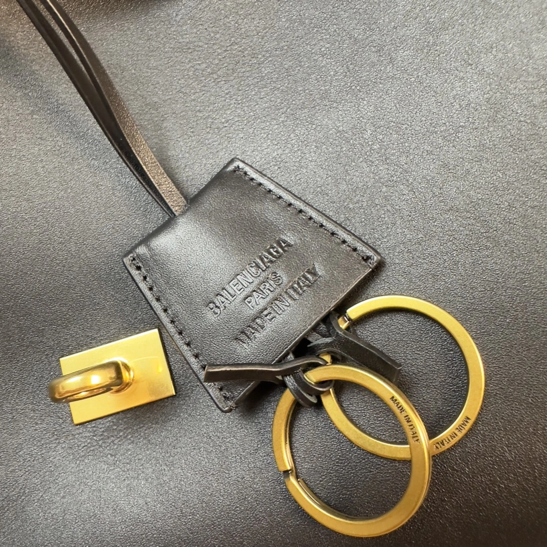 Balenciaga Bel-Air  Calfskin Bag with Iconic Square Lock SmoothTexture 64666