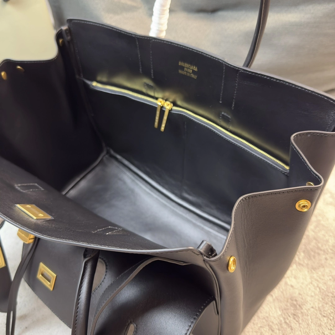 Balenciaga Bel-Air  Calfskin Bag with Iconic Square Lock SmoothTexture 64666