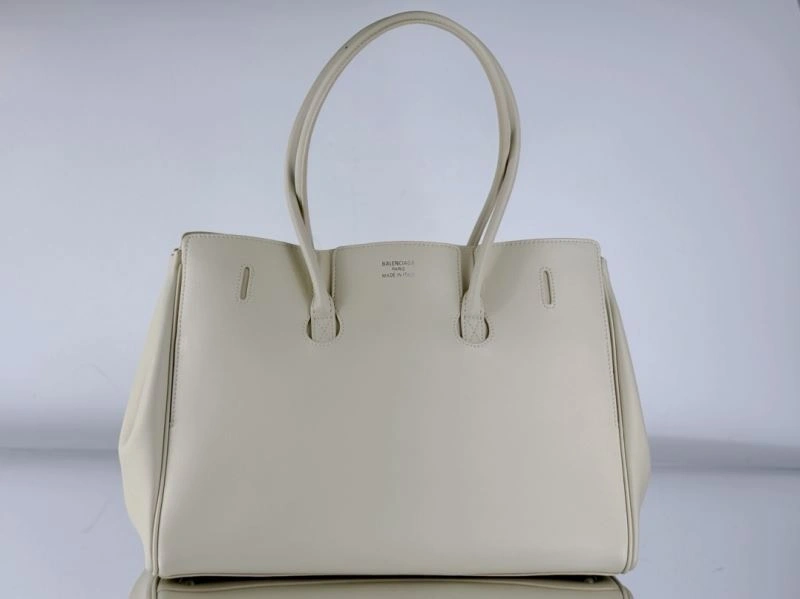Tailored Balenciaga Bel-Air Oversized  Calfskin Bag with Square Lock 67010