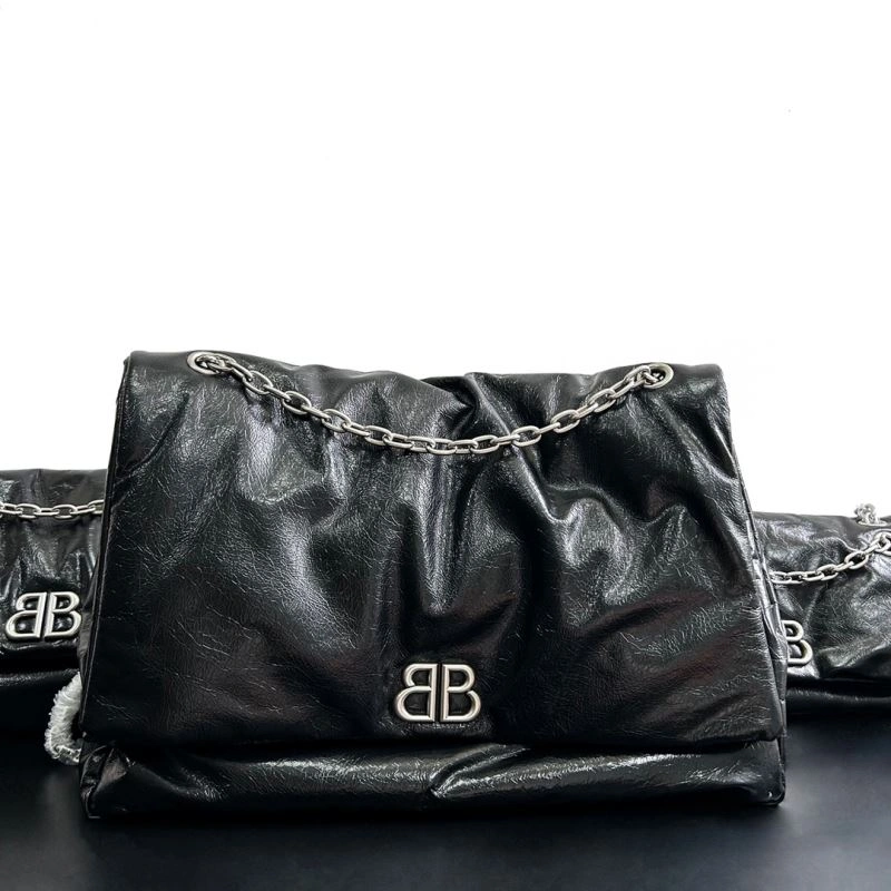 FashionForward Balenciaga Big Black Silver Monaco  Calfskin Bag - Fashion Essential 66973