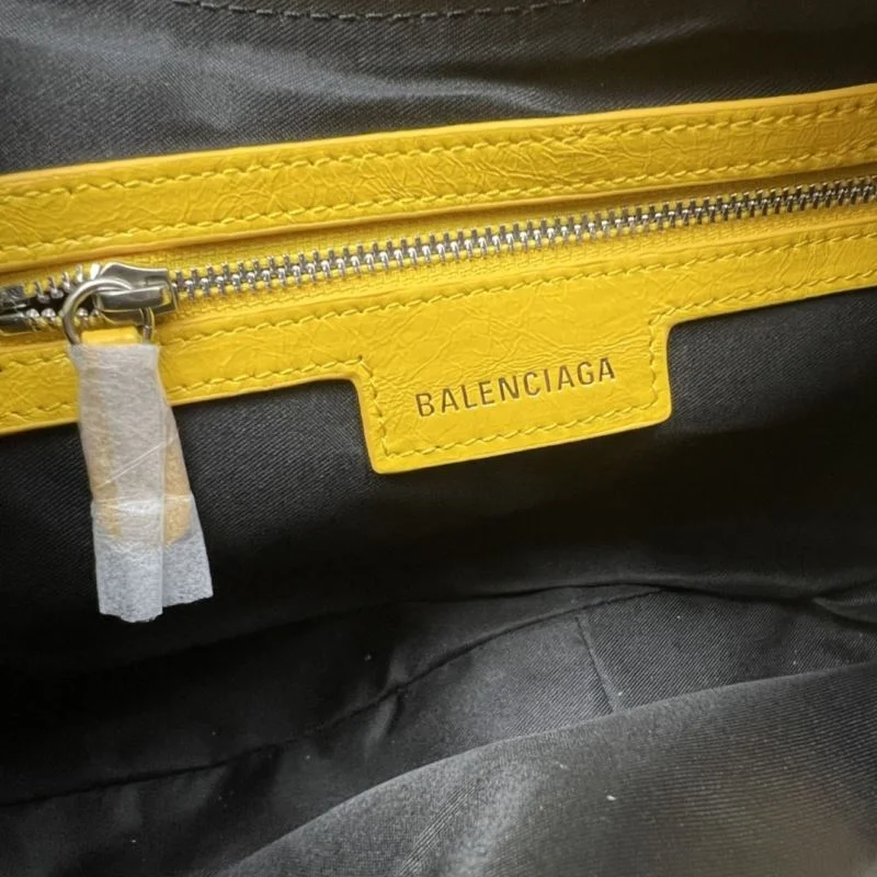 Chic Balenciaga Big Yellow  Half-Moon Motorcycle Dumpling Bag 38354
