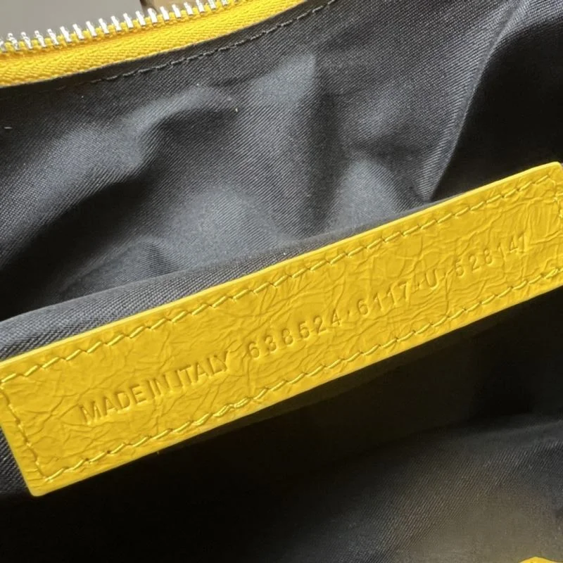 Chic Balenciaga Big Yellow  Half-Moon Motorcycle Dumpling Bag 38354