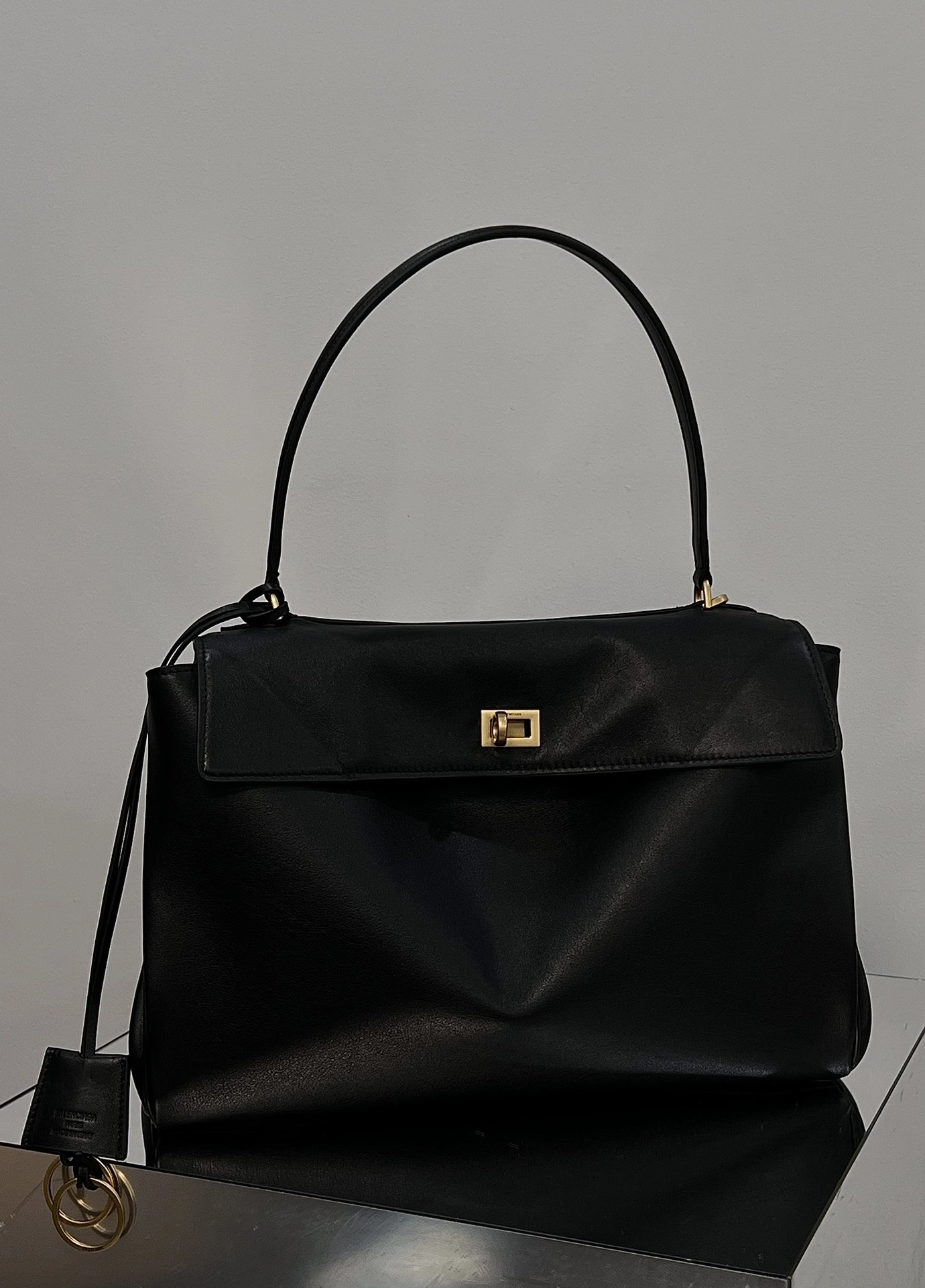 Balenciaga Black Gold Series Medium Handbag - Rebel  Masterpiece WaterResistant 72562