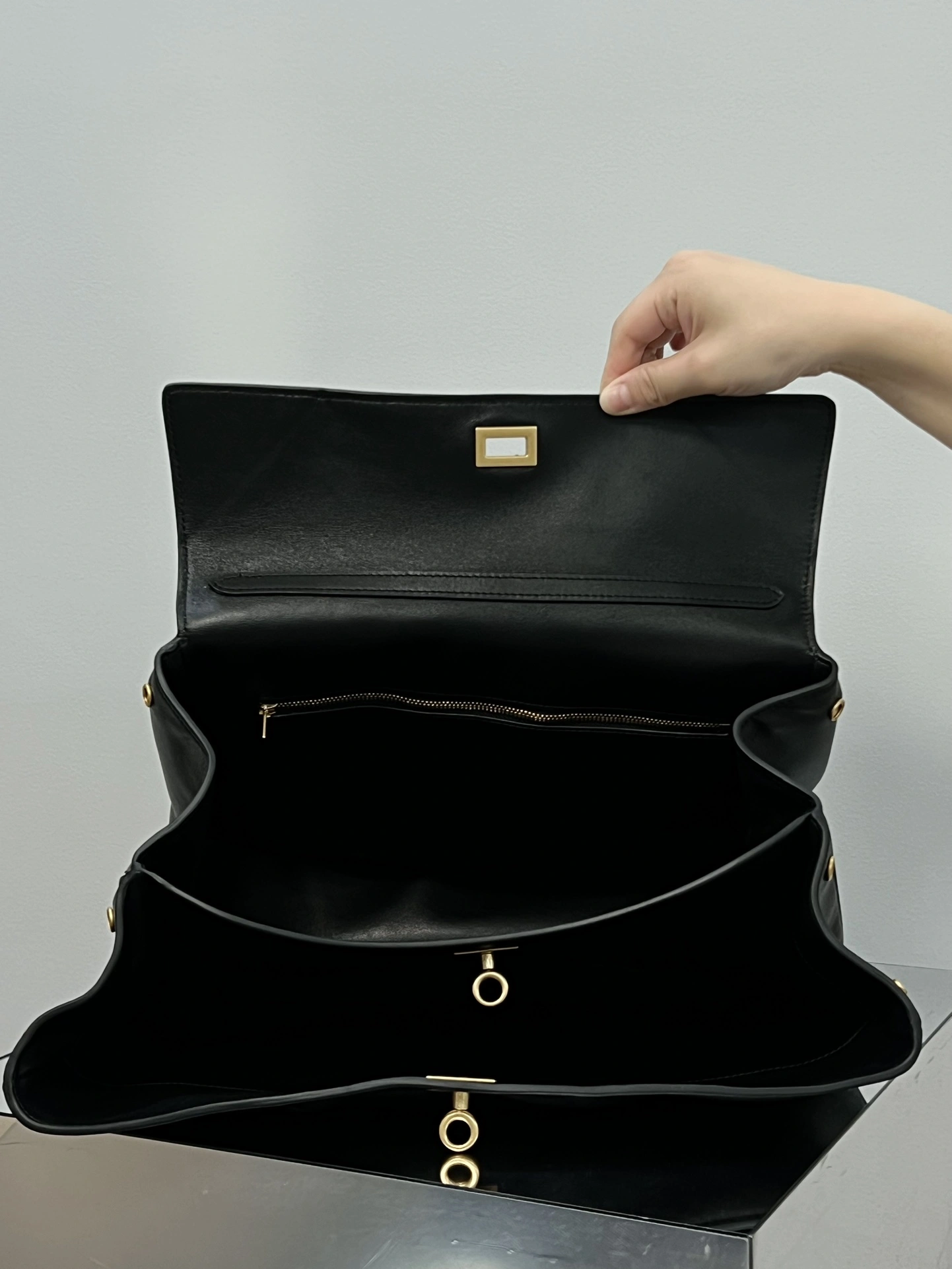 Balenciaga Black Gold Series Medium Handbag - Rebel  Masterpiece WaterResistant 72562
