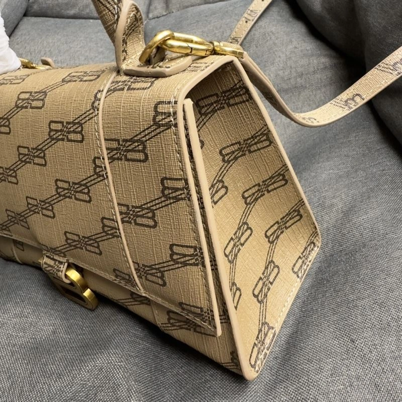 Neat Balenciaga Brown Crescent Hourglass Bag - S Size 70052