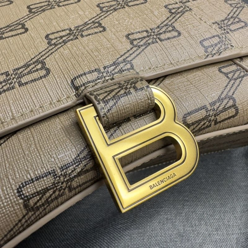 Neat Balenciaga Brown Crescent Hourglass Bag - S Size 70052
