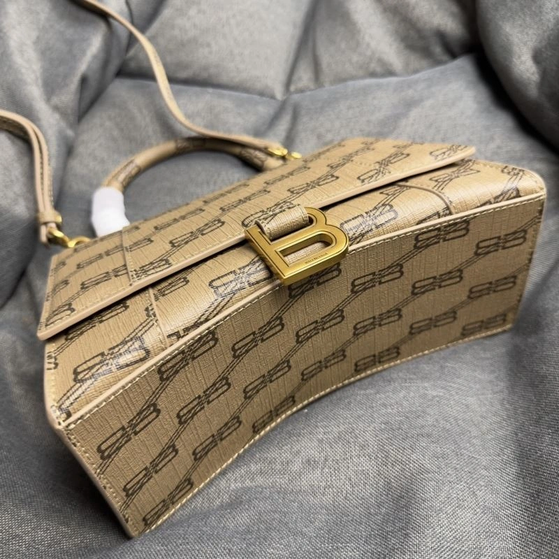 Neat Balenciaga Brown Crescent Hourglass Bag - S Size 70052