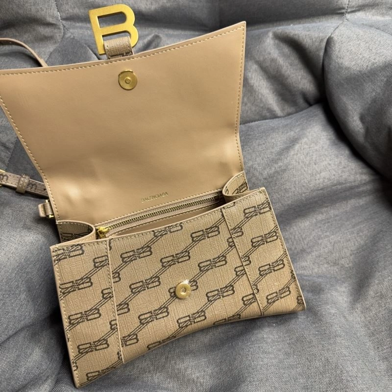 Neat Balenciaga Brown Crescent Hourglass Bag - S Size 70052