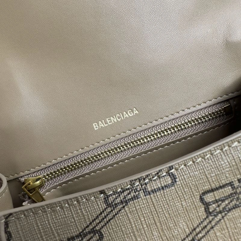 Neat Balenciaga Brown Crescent Hourglass Bag - S Size 70052