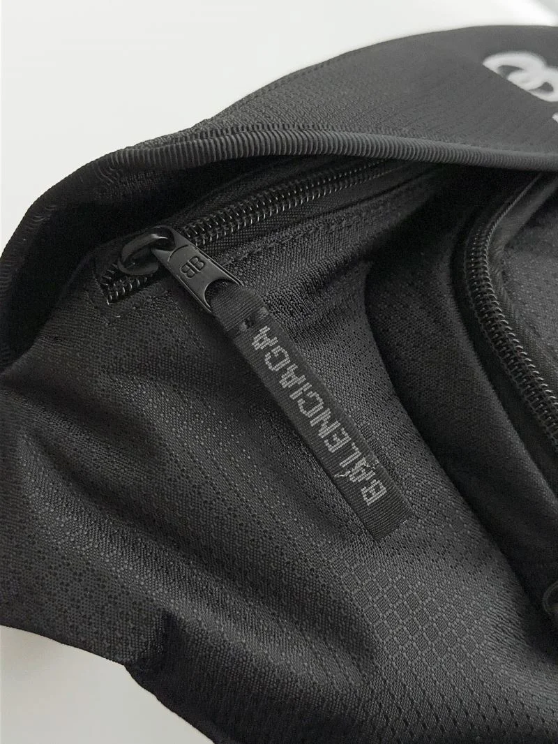 Trendsetting Balenciaga Checkered Nylon Flap Buckle Waist Chest Bag 38220