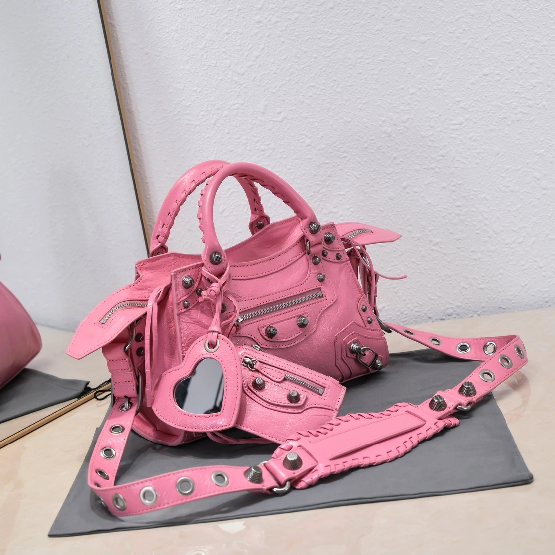 Balenciaga Cherry Blossom Neo Cagole Motorcycle Bag Sustainable 60982
