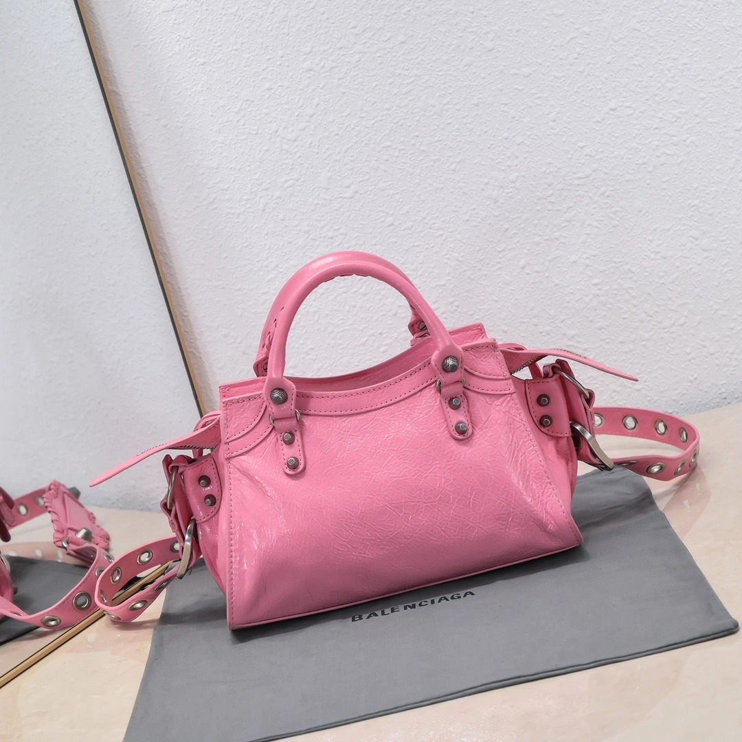 Balenciaga Cherry Blossom Neo Cagole Motorcycle Bag Sustainable 60982
