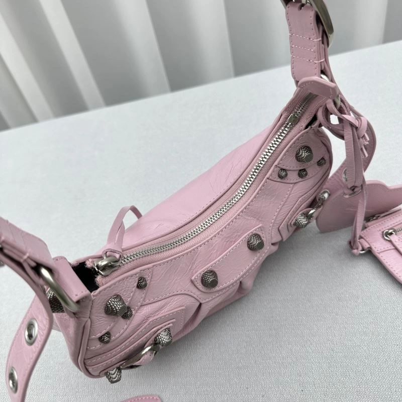 Balenciaga Cherry Blossom Pink Le Cagole Half-Moon Crossbody Bag Sophisticated 78797