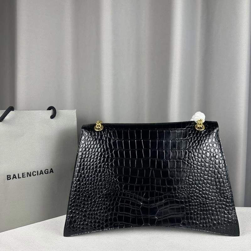 Balenciaga  Crush Pleated Chain Bag - Large Crocodile Style Trendsetting 75313