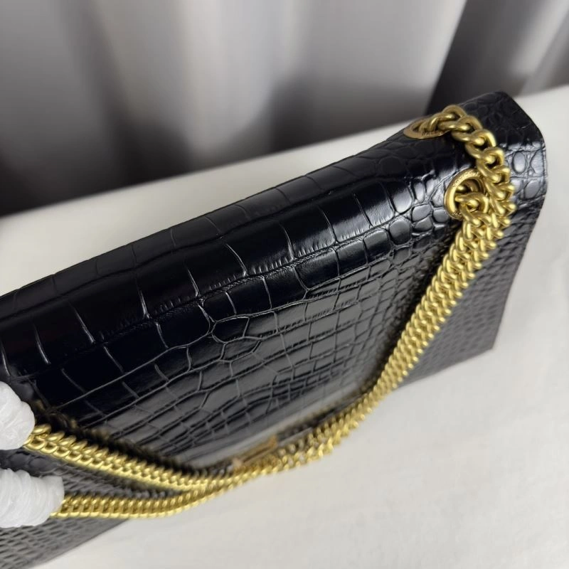Balenciaga  Crush Pleated Chain Bag - Large Crocodile Style Trendsetting 75313