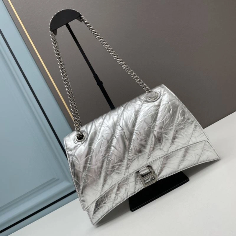 Balenciaga  Hourglass Chain Bag - Large Embroidered Silver Edition Supportive 78663