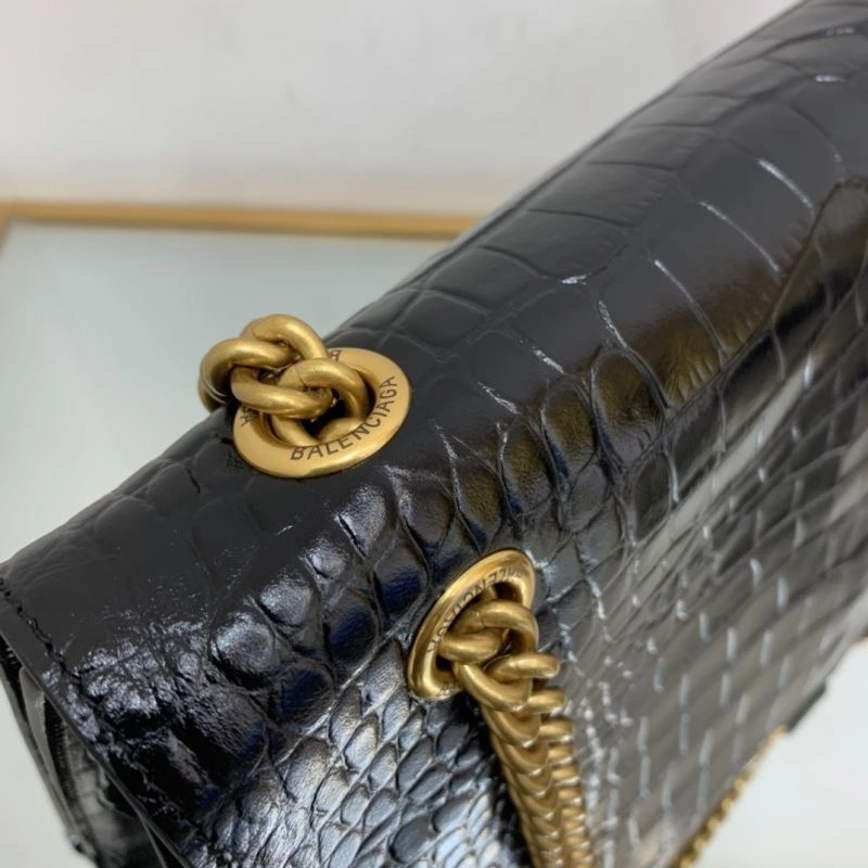 Balenciaga Chic Hourglass Crush Pleated Chain Bag -  Style Bold 78667