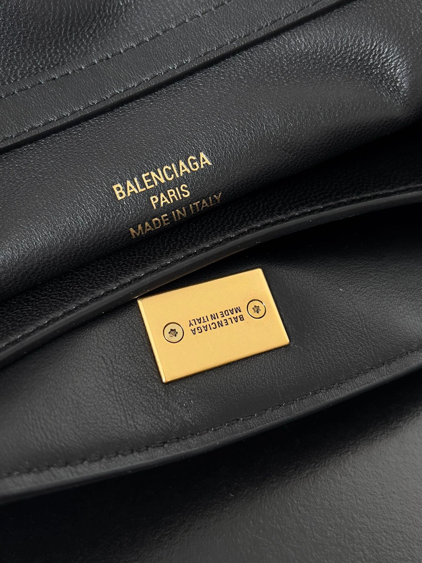 Balenciaga Chic  Mini Black Gold Rodeo Bag - Effortless Elegance TechFriendly 64738