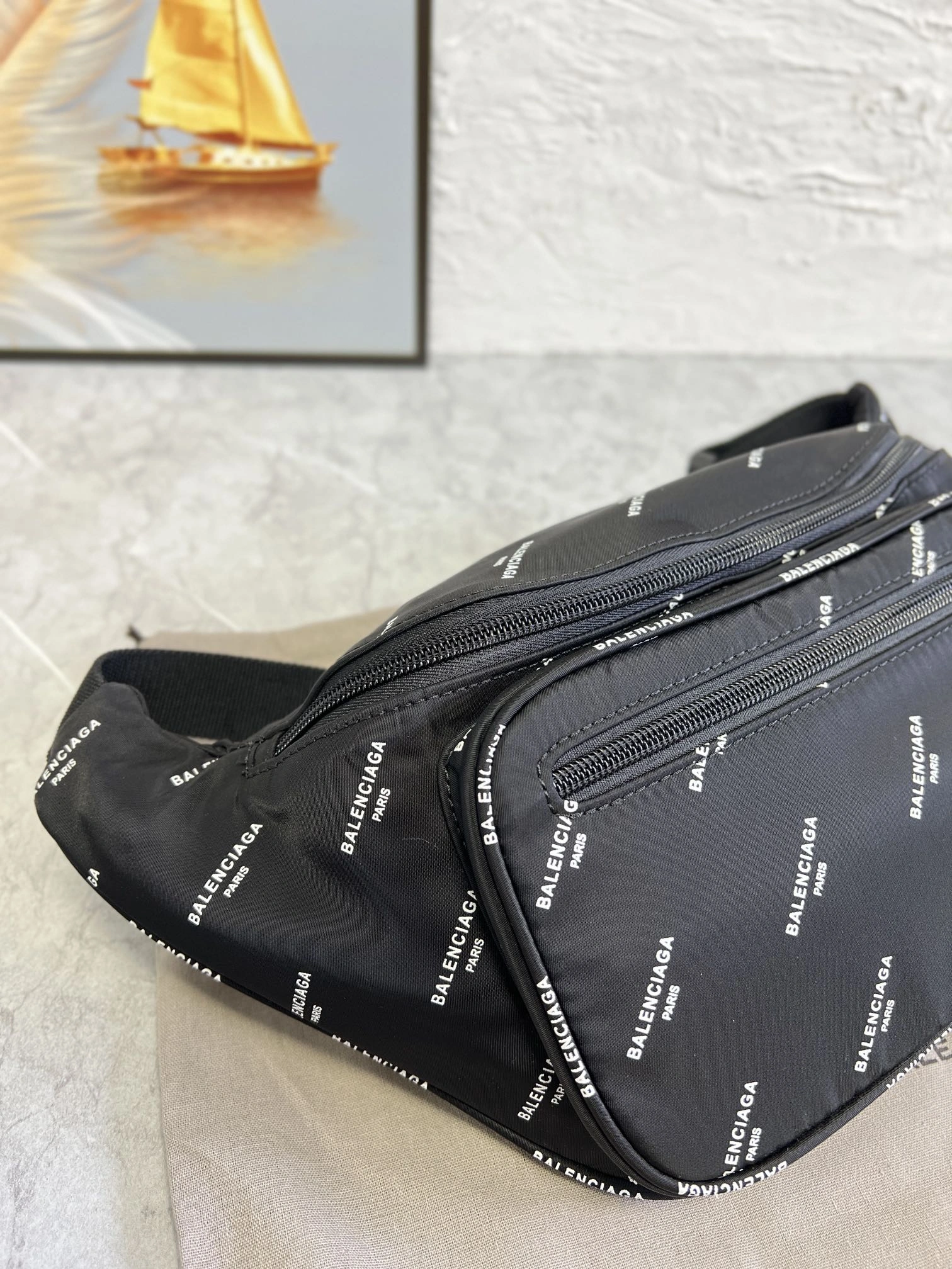 Balenciaga City Series Paris Explorer Black Waist Bag GoodFit 60858