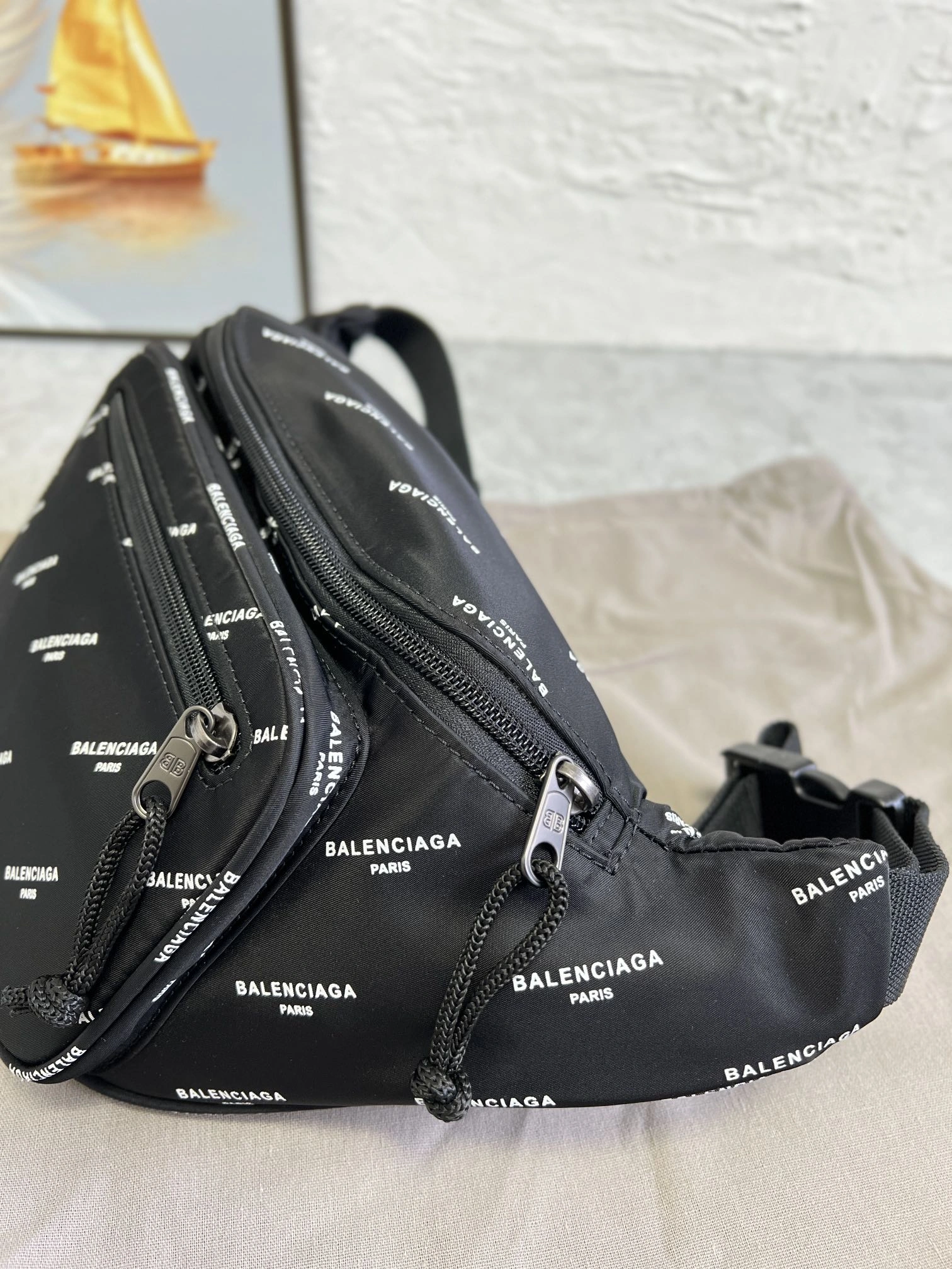 Balenciaga City Series Paris Explorer Black Waist Bag GoodFit 60858