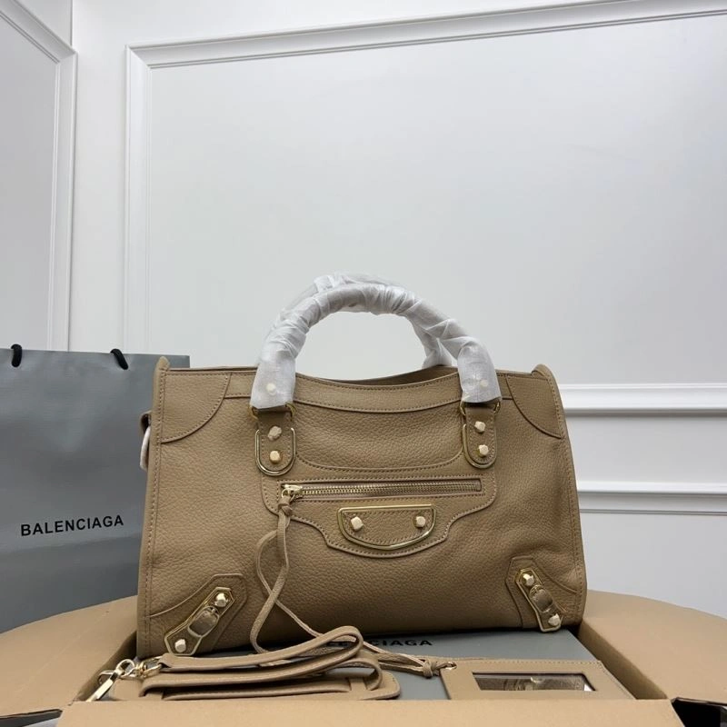 Balenciaga  Apricot Goat Leather Motorcycle Bag with Gold Buckle Tailored 66963
