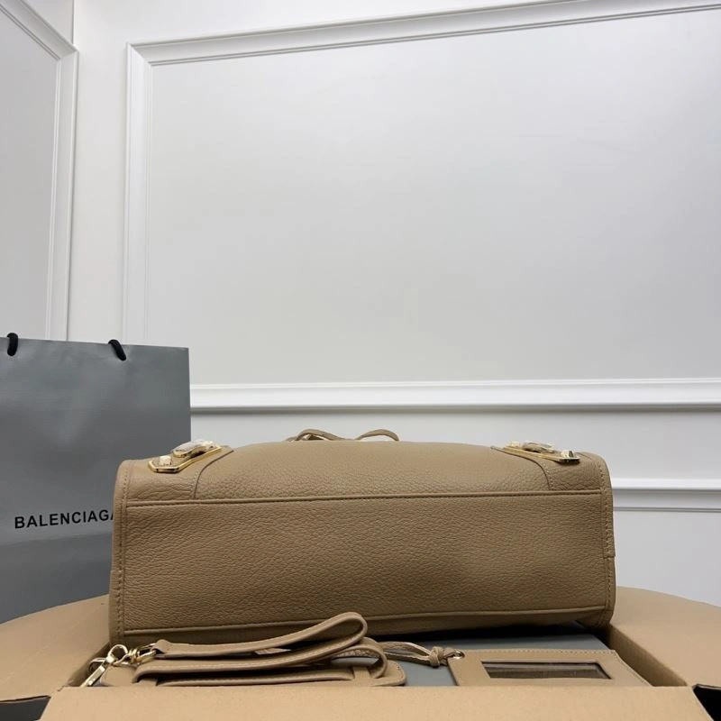 Balenciaga  Apricot Goat Leather Motorcycle Bag with Gold Buckle Tailored 66963