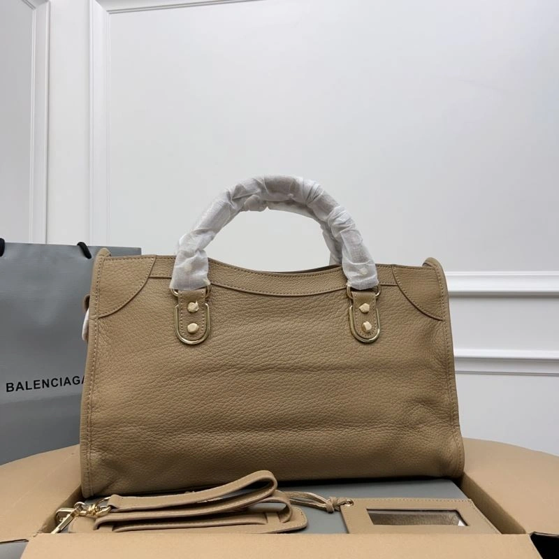 Balenciaga  Apricot Goat Leather Motorcycle Bag with Gold Buckle Tailored 66963
