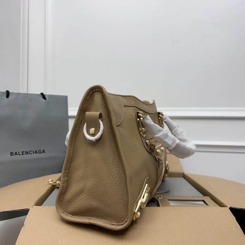 Balenciaga  Apricot Goat Leather Motorcycle Bag with Gold Buckle Tailored 66963