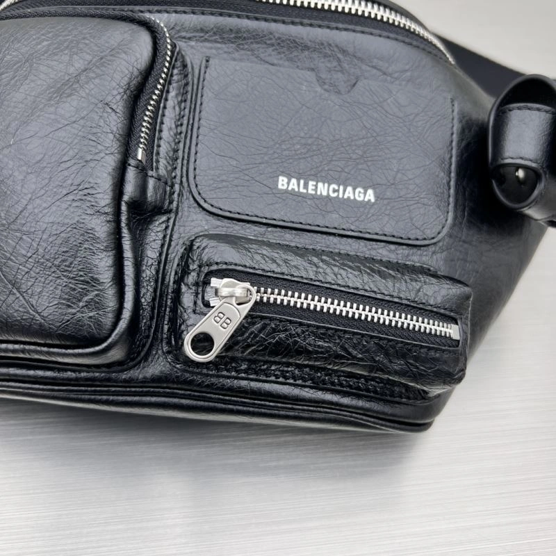 Thermal Balenciaga  Black Motorcycle Multi-Pocket Waist Bag for Travel 78547