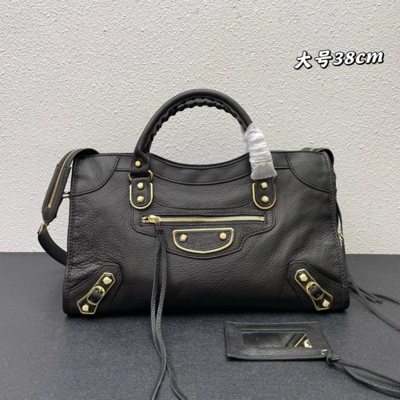 SmoothTexture Balenciaga  Goat Leather Large Motorcycle Bag 72682