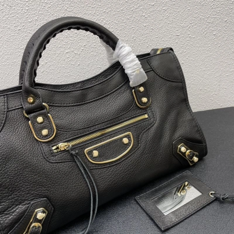 SmoothTexture Balenciaga  Goat Leather Large Motorcycle Bag 72682
