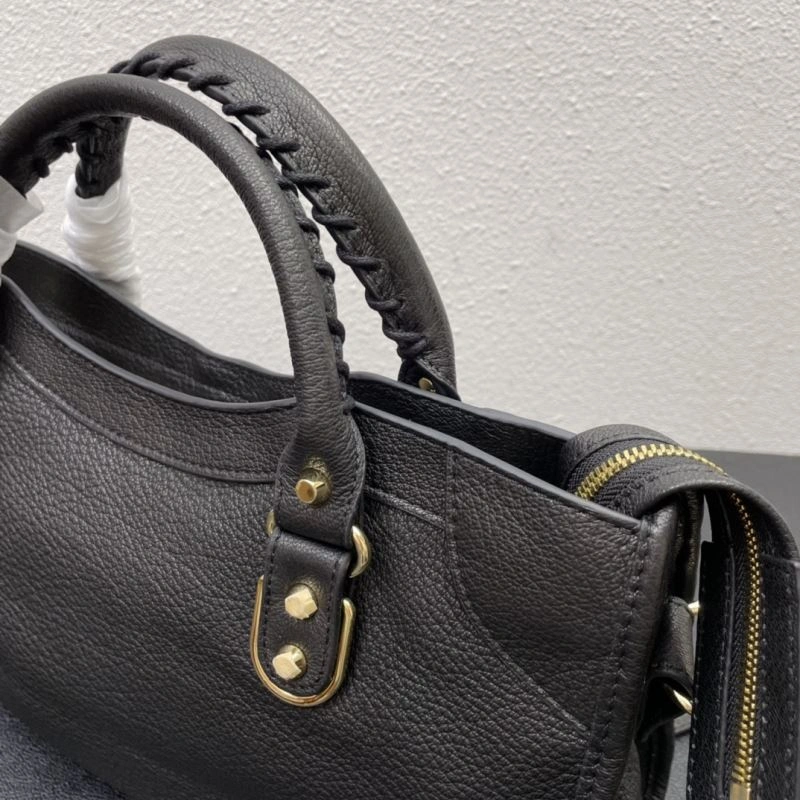SmoothTexture Balenciaga  Goat Leather Large Motorcycle Bag 72682