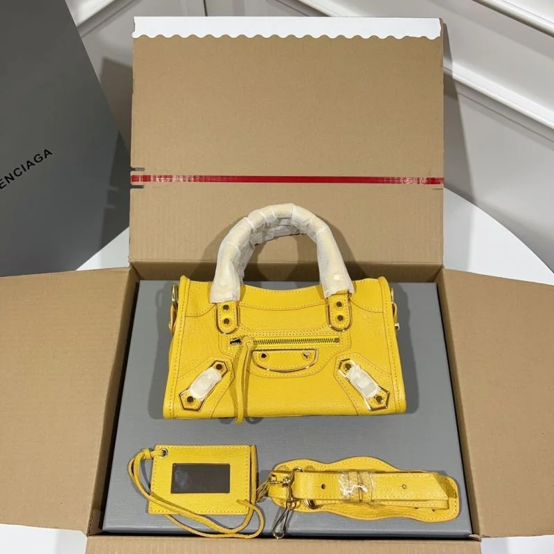 AllSeason Balenciaga  Goat Leather Motorcycle Bag with Gold Buckle 38290